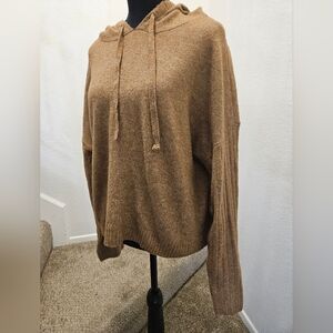 Sonoma Women's Cozy Tan Hooded Sweater